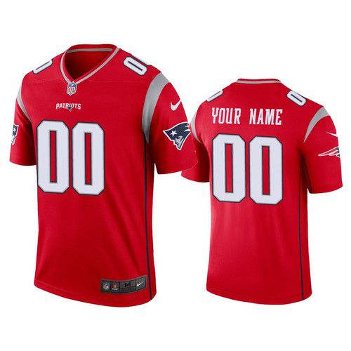 Cheap Men New England Patriots Nike Red Custom Inverted Legend NFL Jersey